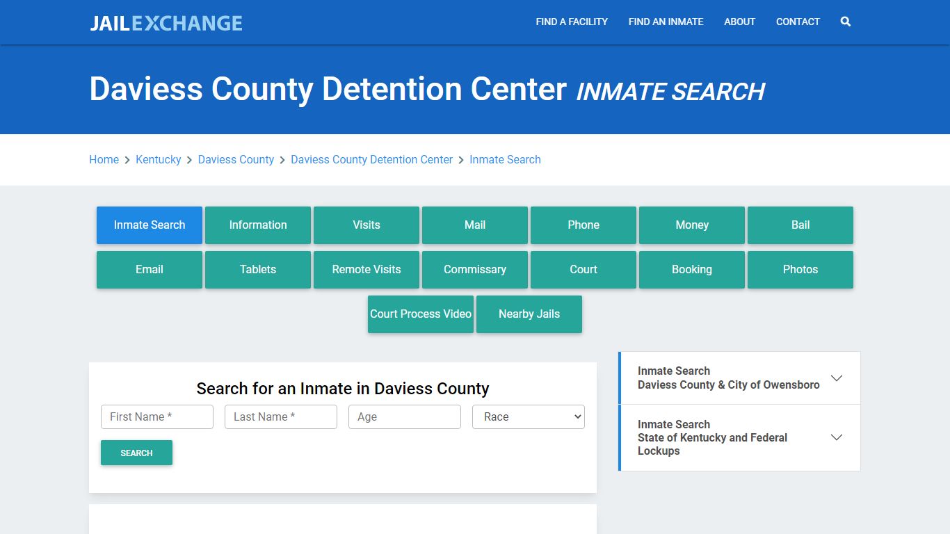 Daviess County Detention Center Inmate Search - Jail Exchange